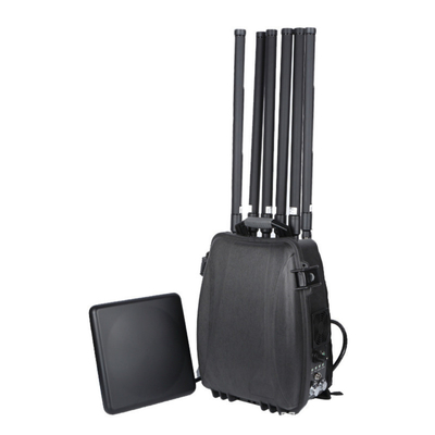 8 canali con antenna omnidirezionale e direzionale 2 km di interferenza Distanza Militare e Polizia Backpack Drone Jammer