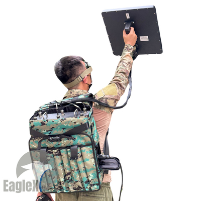 50W/47dbm 6CH Portable Anti Drone Jammer Backpack FPV Con Antenna Omnidirezionale