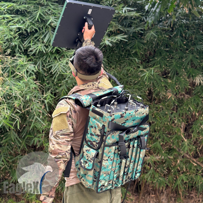 Camouflage Backpack Drone Jammer 6 Band 2.4G 5.8G 433M 900M 1.2G 1.5G 2.5KM