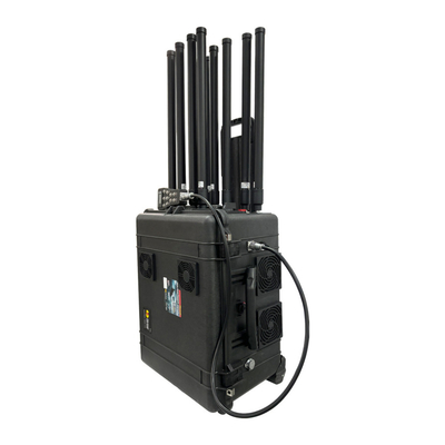 8 Canale 3KM Trolley Style Drone Jammer 1.2GHz 1.4GHz 1.5GHz 2.4GHz 5.2GHz 5.8GHz