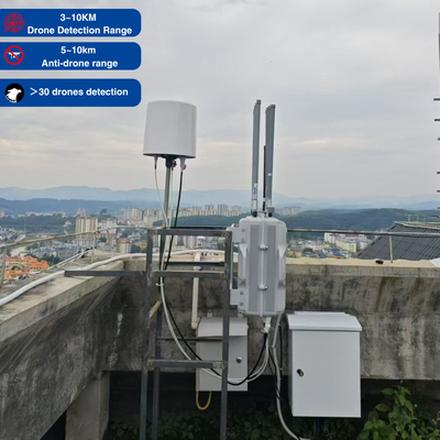 2.4 GHz, 5.8 GHz Attack Drone Jammer Fixed Outdoor Fpv Jamming Detection All in One con Drone Command Control Syestem