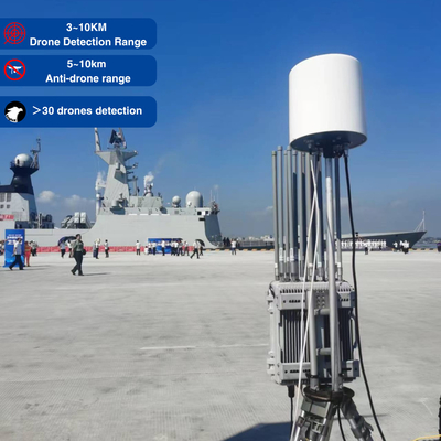 3-10KM FPV fisso all'aperto Drone Jammer Detection Jamming All In One System Jamming