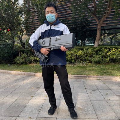 Pistola di interferenza portatile a droni con rilevatore di rilevamento di 5 km e distanza di interferenza da 0 a 3 km