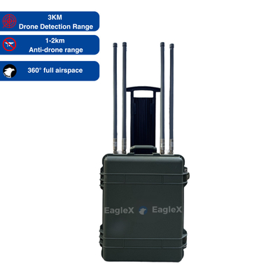 Drone mobile portabile con rilevatore 3 km rilevamento e 2 km sistema di interferenza anti-FPV