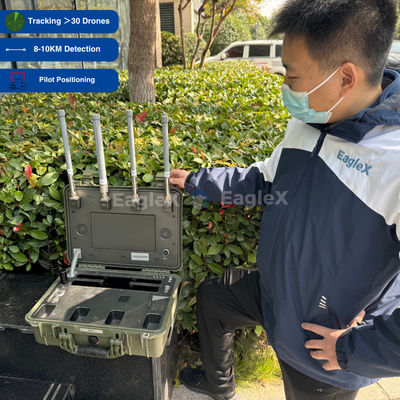 25MHz~6GHz Tutte le bande Detezione valigia FPV Drone Detector per concerto, polizia, truppe, auto