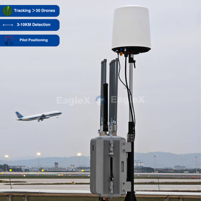 Detezione dei droni per la sicurezza aeroportuale 3/5/8/10KM FPV Drone Detector per la sorveglianza a larga frequenza