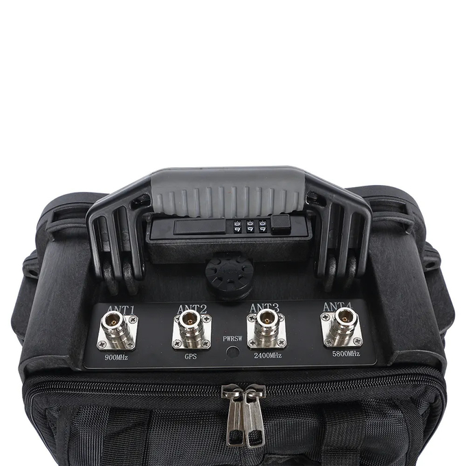 900M 2.4G 5.8G Drone Jammer Zaino anti UAV FPV Manpack Jammer 0
