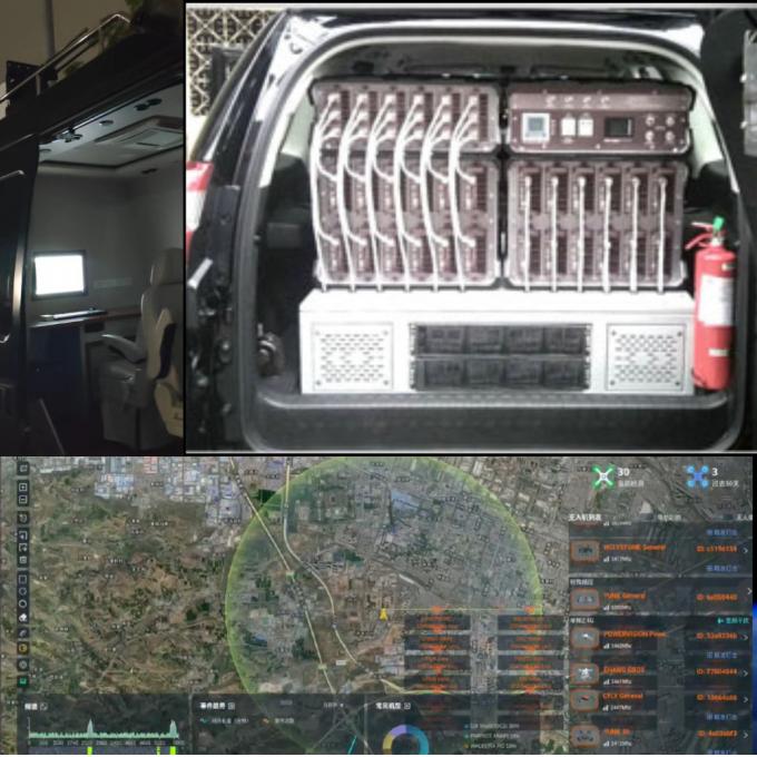 SUV Veicolo Drone Jammer 8KM rilevamento FPV 3KM contromisura Anti Drone Soluzione 0