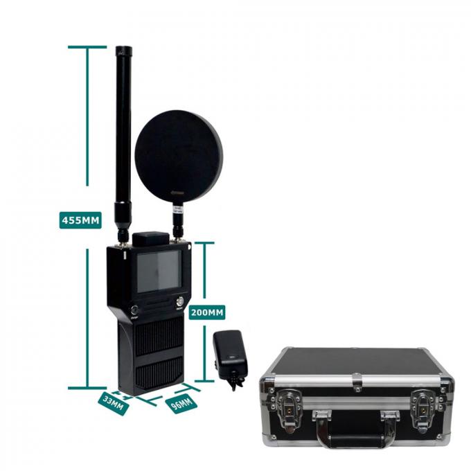 3KM FPV DJI Drone Detector portatile 400MHz 2.4GHz 5.2G 5.8G Detezione portatile 0