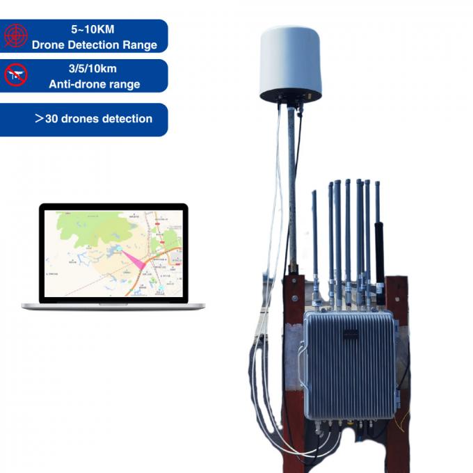 Anti-drone FPV fisso Drone Jammer Detection UAV Detector Finding Jamming System 5,8 GHz 0