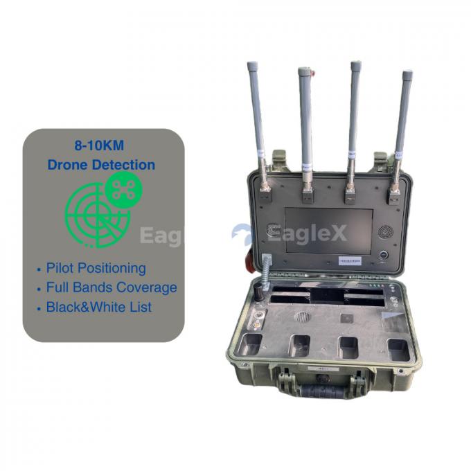 25MHz~6GHz Tutte le bande Detezione valigia FPV Drone Detector per concerto, polizia, truppe, auto 1