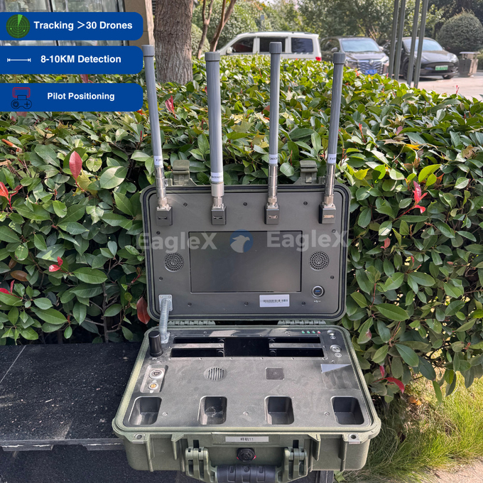 8-10KM FPV UAV Drone Detection Range Handheld Drone Detector con posizionamento del pilota in tempo reale 1